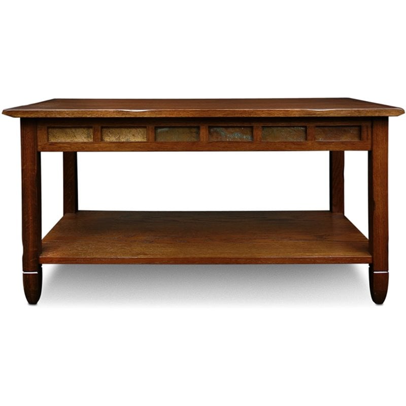 Bowery Hill Rectangular Coffee Table in Rustic Oak