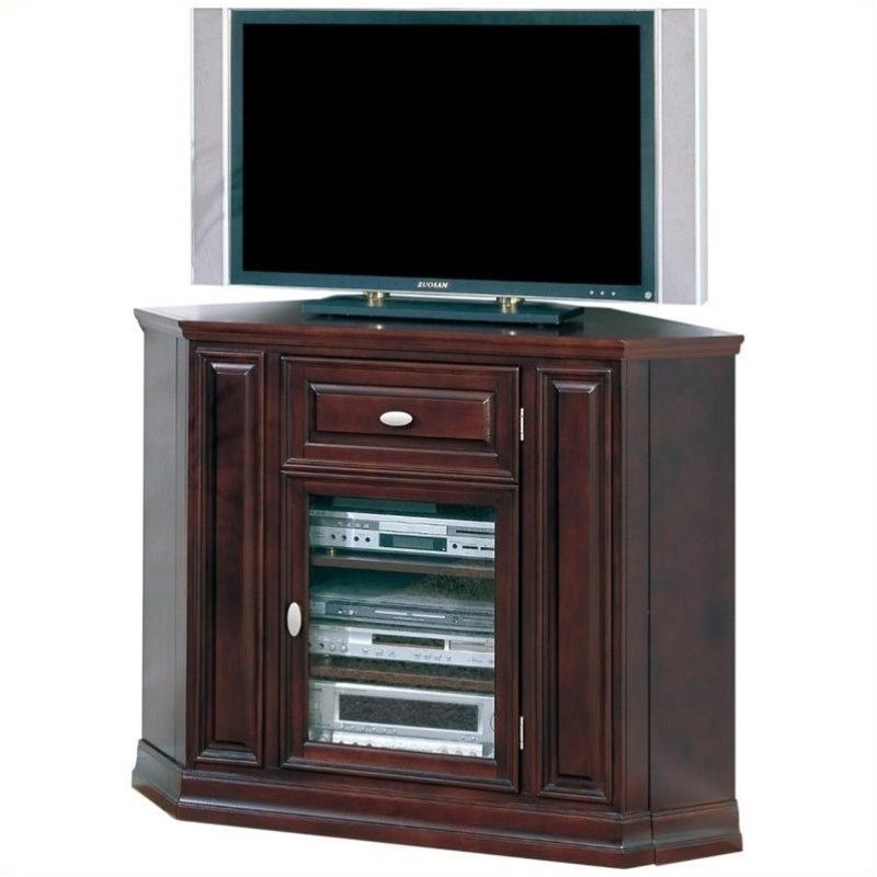 Entertainment Bowery Hill Bowery Hill Tall 46 Corner Tv Stand In Espresso