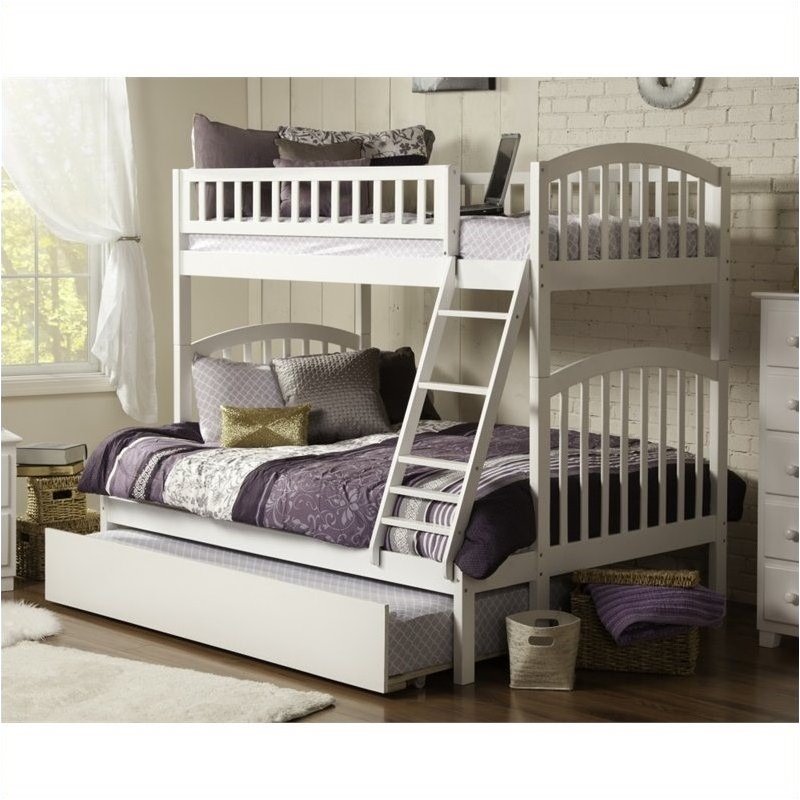 Bunk Beds Bowery Hill Bowery Hill Bunk Twin Over Full With Trundle In White