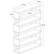 Bowery Hill Engineered Wood White Bookcase Rectangular 6 Shelves Unassembled