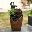 Bowery Hill Polyresin Brown Water Fountain Rectangular Weatherproof 32