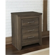Bowery Hill Wood Dark Brown Nightstand Rectangular Vintage Casual Style 29.47