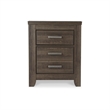 Bowery Hill Wood Dark Brown Nightstand Rectangular Vintage Casual Style 29.47