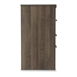 Bowery Hill Wood Dark Brown Nightstand Rectangular Vintage Casual Style 29.47