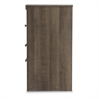 Bowery Hill Wood Dark Brown Nightstand Rectangular Vintage Casual Style 29.47