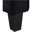Bowery Hill Microfiber Black Loveseat Curved Minimal Assembly Required