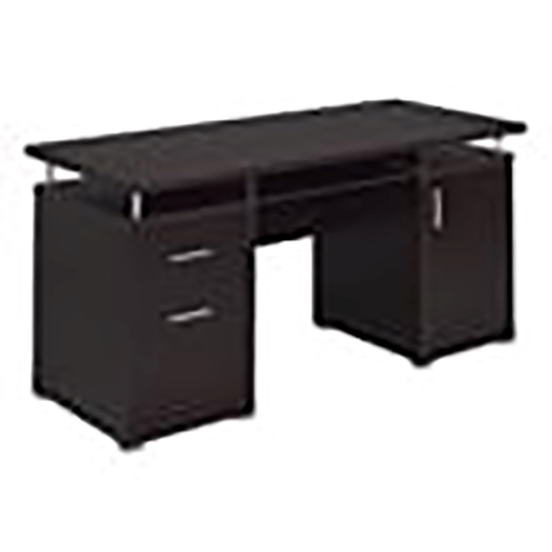 Bowery Hill 2-Drawer Contemporary Wood Computer Desk in Cappuccino