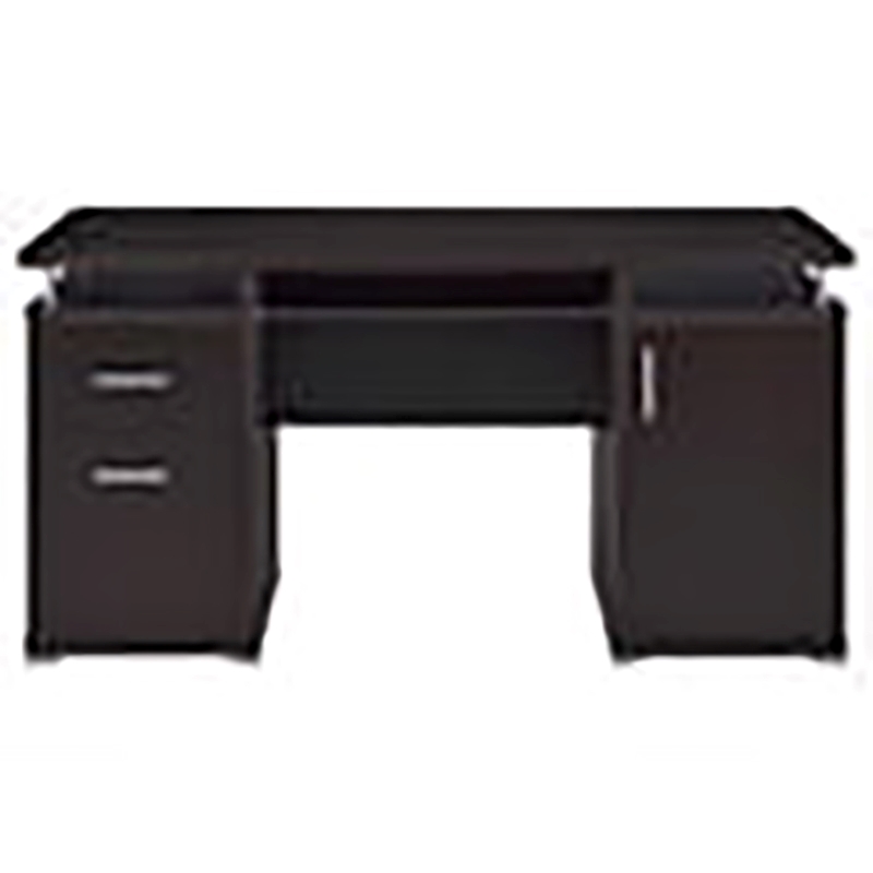 Bowery Hill 2-Drawer Contemporary Wood Computer Desk in Cappuccino