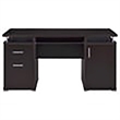 Bowery Hill 2-Drawer Contemporary Wood Computer Desk in Cappuccino
