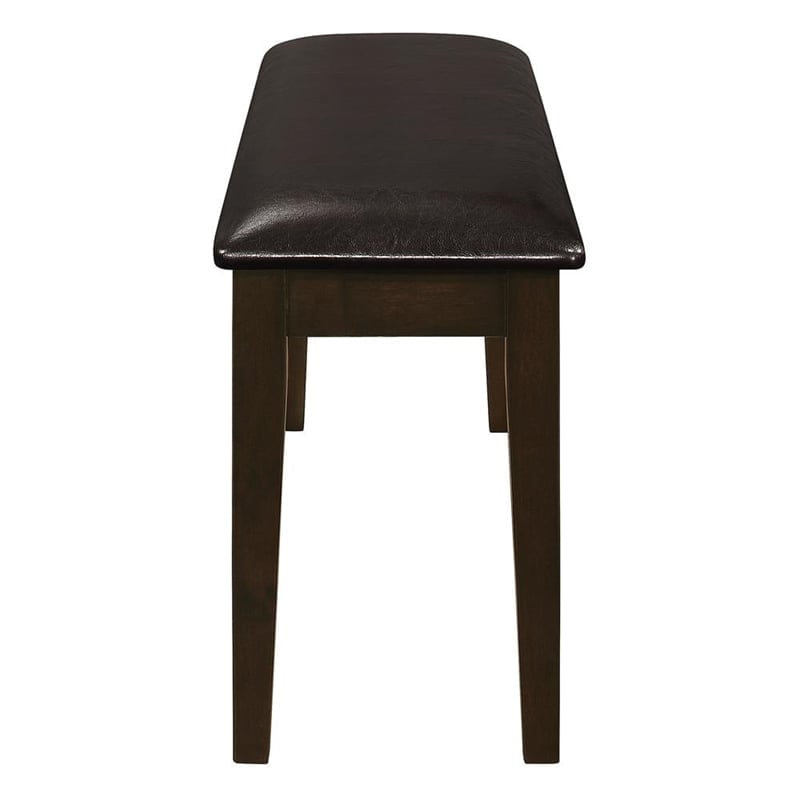 Bowery Hill 5 Piece Dining Set in Cappuccino and Dark Brown Finish