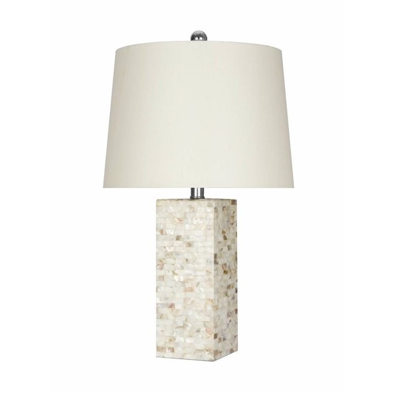 Lamp Bowery Hill Bowery Hill Square Table Lamp In Mother Of Pearl Set 2