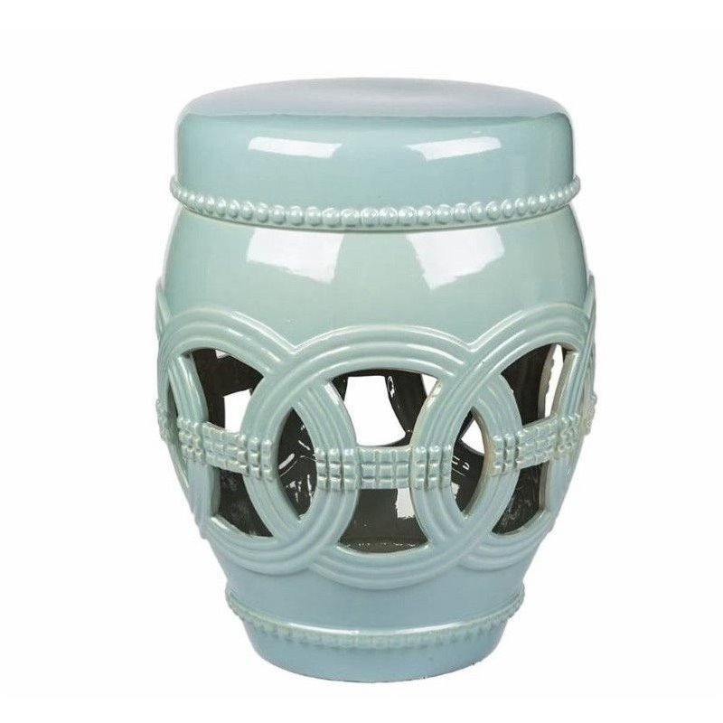 Bowery Hill Ceramic Oversized Garden Stool In Robbins Bowery Hill Ceramic Oversized Garden Stool In Robbins Egg
