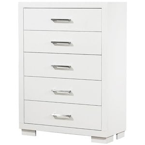 Bowery Hill 5 Drawer Contemporary Chest in White