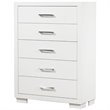 Bowery Hill 5 Drawer Contemporary Chest in White