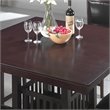 Bowery Hill Square Storage Counter Height Dining Table in Espresso