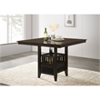 Bowery Hill Square Storage Counter Height Dining Table in Espresso