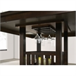 Bowery Hill Square Storage Counter Height Dining Table in Espresso
