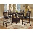 Bowery Hill Upholstered Black Counter Stool Rectangular Unassembled