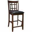 Bowery Hill Upholstered Black Counter Stool Rectangular Unassembled