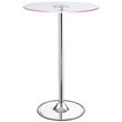 Bowery Hill Glass Chrome Pub Table Round LED Lit 28