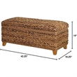 Bowery Hill Woven Banana Leaf Bedroom Bench in Amber and Honey