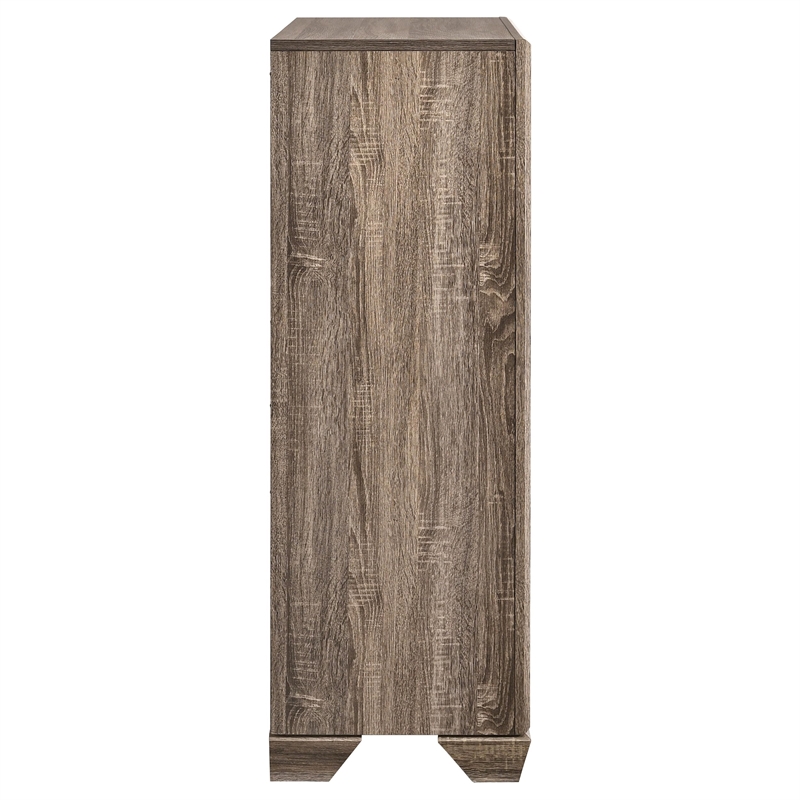 Bowery Hill MDF Washed Taupe 5 Drawer Chest Rectangular 50.25