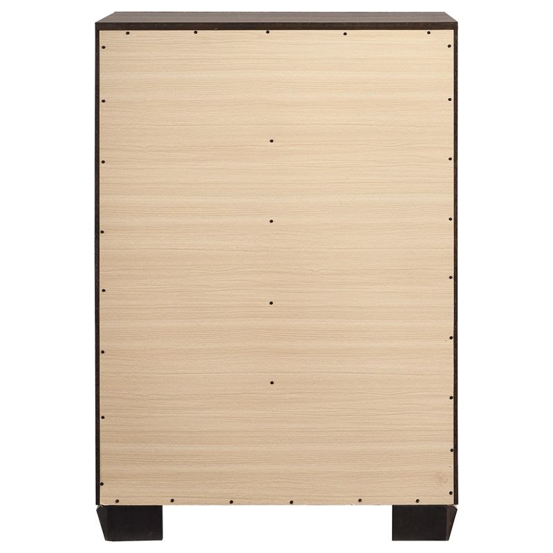 Bowery Hill MDF Washed Taupe 5 Drawer Chest Rectangular 50.25