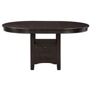 Bowery Hill Extendable Storage Dining Table in Espresso Finish