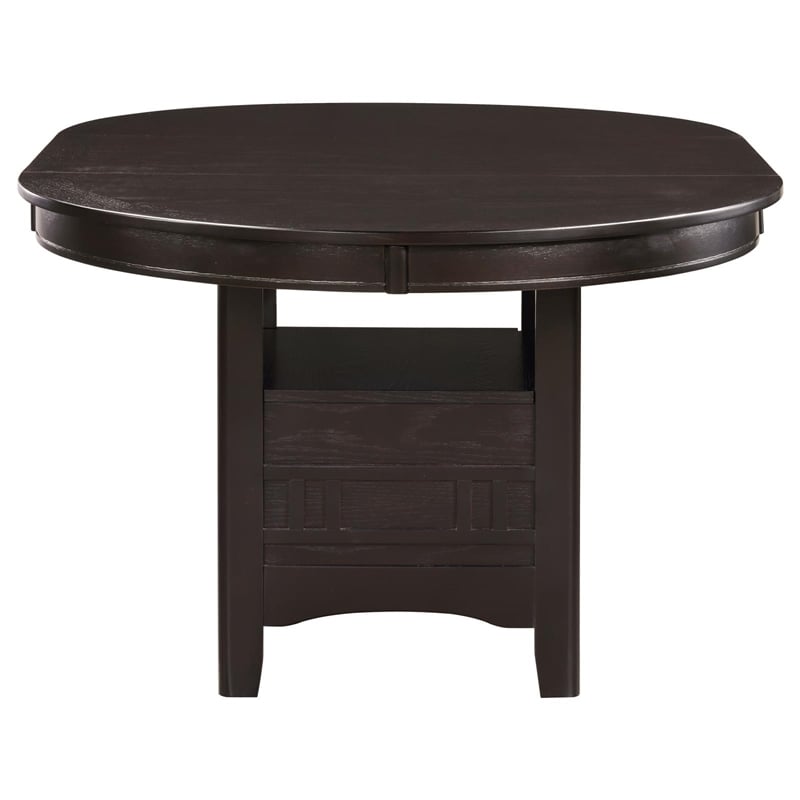 Bowery Hill Extendable Storage Dining Table in Espresso Finish