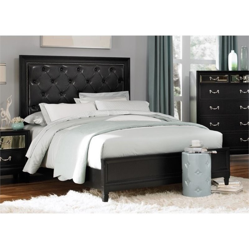 Beds Bowery Hill Bowery Hill King On Tufted Bed In Black