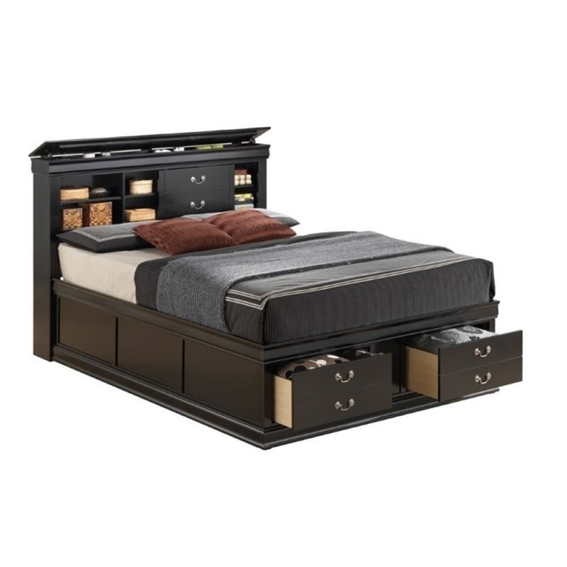 Beds Bowery Hill Bowery Hill Queen Bookcase Bed In Black