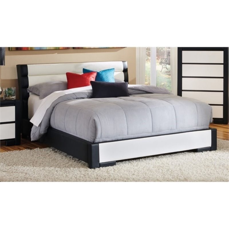Beds Bowery Hill Bowery Hill Upholstered Queen Platform Bed In Black