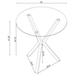 Bowery Hill Glass Chrome Pub Table Round 35
