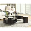 Bowery Hill Glass Cappuccino Coffee Table Rectangular 18
