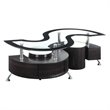 Bowery Hill Glass Cappuccino Coffee Table Rectangular 18