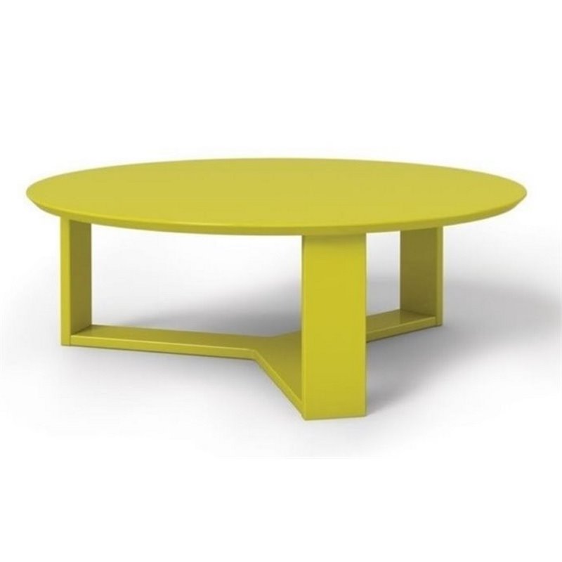 Coffee Tables Bowery Hill Bowery Hill Round Coffee Table In Yellow