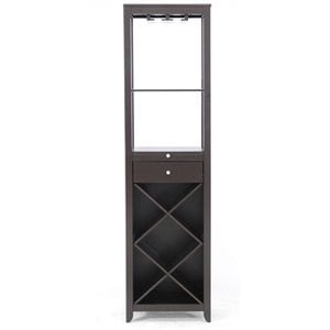 Bowery Hill Wine Tower in Dark Brown