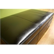 Bowery Hill Bonded Leather Brown Ottoman Rectangular Storage 47