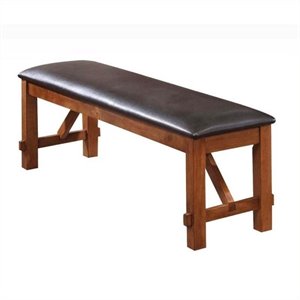 Bowery Hill Wood Walnut Bench Rectangular 60&quot Unassembled