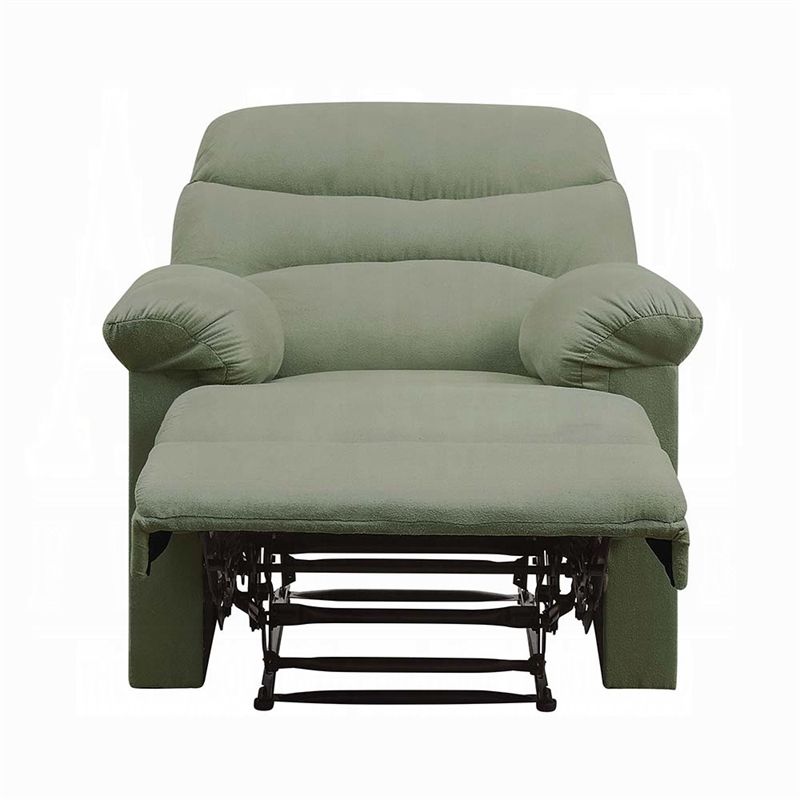 Bowery Hill Microfiber Upholstered Recliner in Sage
