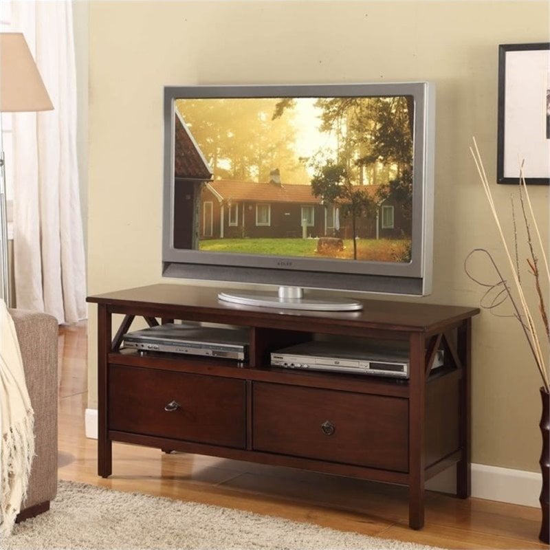 Bowery Hill Traditional Wood TV Stand for TVs up to 44