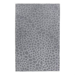 Bowery Hill 96'' x 120'' Transitional Fabric Hand Tufted Rug in Pale Blue