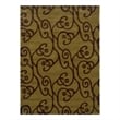 Bowery Hill 96'' x 120'' Transitional Fabric Hand Tufted Rug in Green/Brown