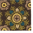Bowery Hill 96'' x 120'' Transitional Fabric Hand Tufted Rug in Brown/Green
