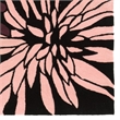 Bowery Hill 96'' x 120'' Transitional Fabric Hand Tufted Rug in Black/Pink/Green