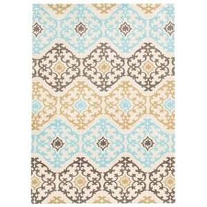 Bowery Hill Mid-Century 8' x 10' Hand Tufted Rug in Gray and Yellow