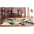 Bowery Hill 96'' x 132'' Transitional Wool Hand Tufted Rug in Navy/Ivory