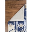 Bowery Hill 96'' x 132'' Transitional Wool Hand Tufted Rug in Ivory/Navy