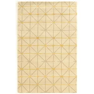 Bowery Hill 96'' x 132'' Transitional Wool Hand Tufted Rug in Ivory/Gray