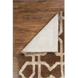 Bowery Hill 96''x 132'' Transitional Wool Hand Tufted Rug in Brown/Sand